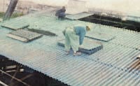 旧スレート撤去 旧スレート撤去